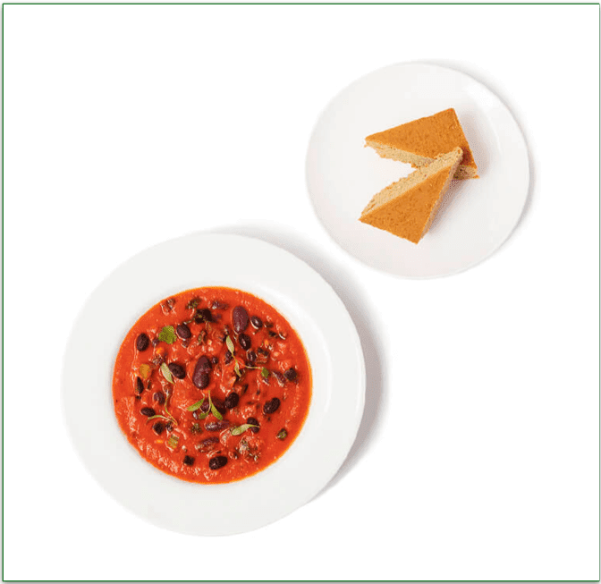 a screenshot of sakara's Sedona Chipotle Chili with Olive Oil Cornbread