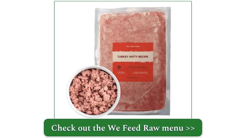 a screenshot of we feed raw's venison patty recipe