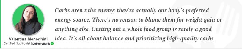 Nutritionist quote about carbohydrates