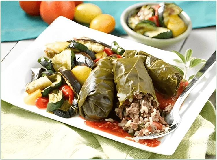 Stuffed grape leaves with tomato sauce by BistroMD