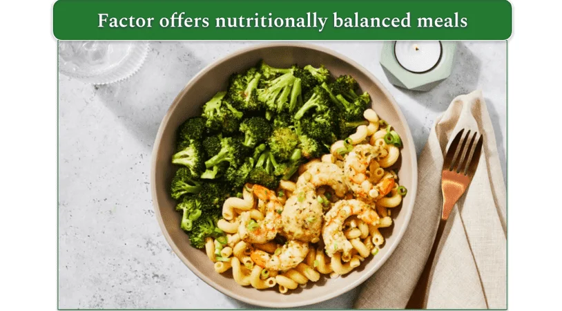 Factor's Cavatappi & Shrimp Scampi