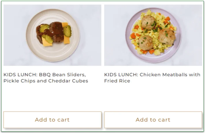 Pete's Real Food Kids Lunch meals