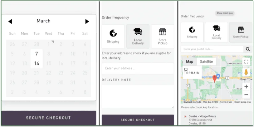 Eat Fit Go delivery and pickup options