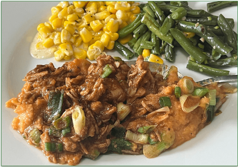 Factor’s Shredded BBQ Chicken & Sweet Potato Mash