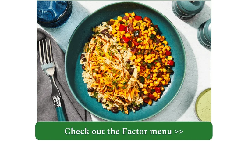 factor menu, Shredded Chicken Taco Bowl