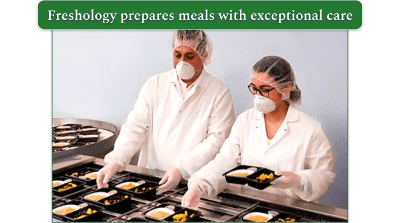 Freshology meals being prepared