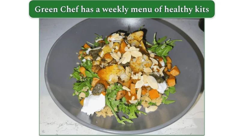 Green Chef’s Harissa and Zhoug Cauliflower