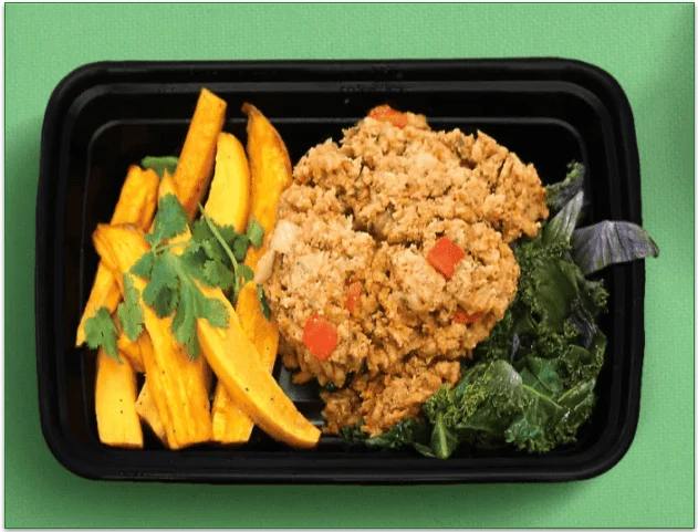 A typical meal on the Plant Based Meal Plan