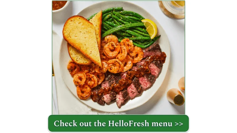 HelloFresh's Steak au Poivre & Garlic Herb Shrimp