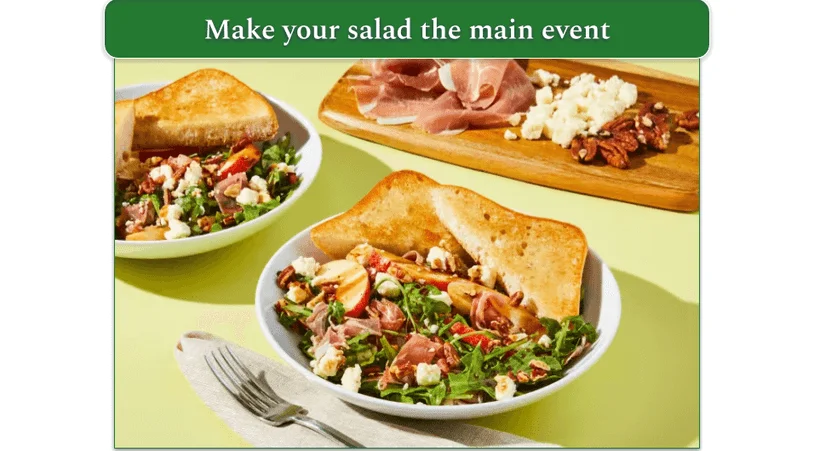 HelloFresh's Prosciutto & Apple Arugula Salad dish