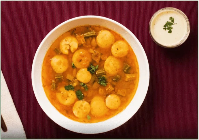 Image with the Sambar Idly recipe, after being prepared