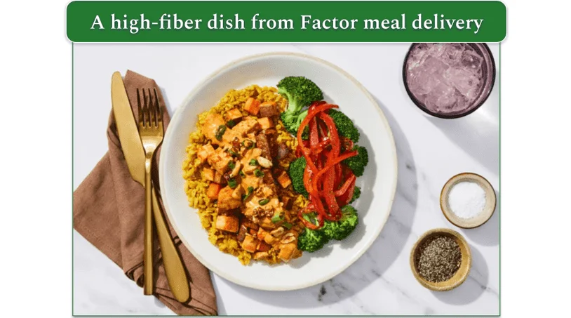 Factor's African Peanut Curry & Tofu dish