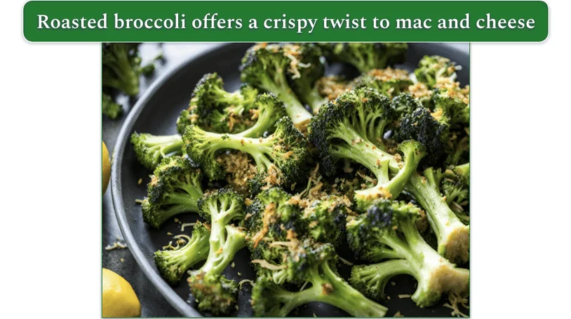 a roasting pan filled with roasted broccoli