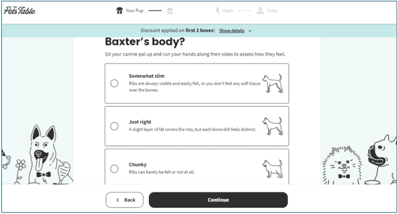 Complete the questions about your dog