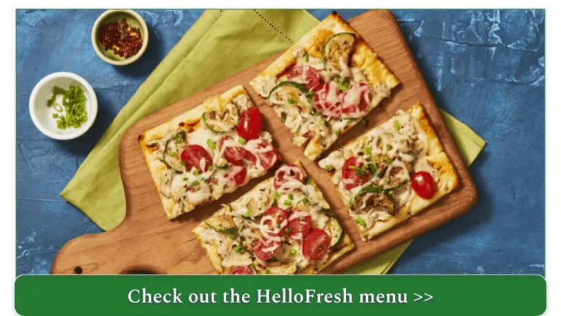 HelloFresh's Tomato Zucchini Flatbread