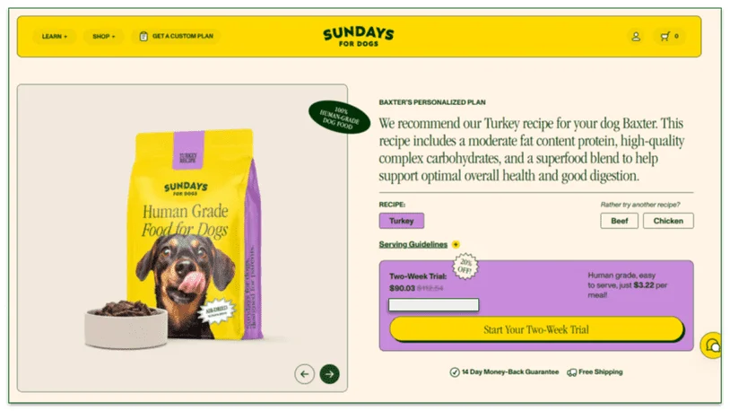  Baxter's recommended trial recipe