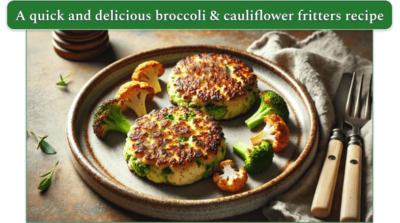 image showing broccoli and cauliflower fritters