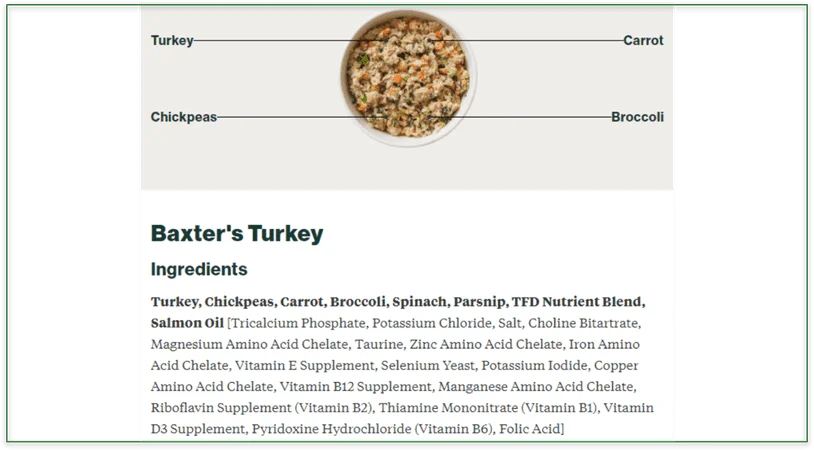 All the ingredients are listed for each recipe