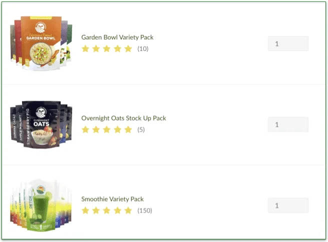 Screenshot of Frozen Garden's cart