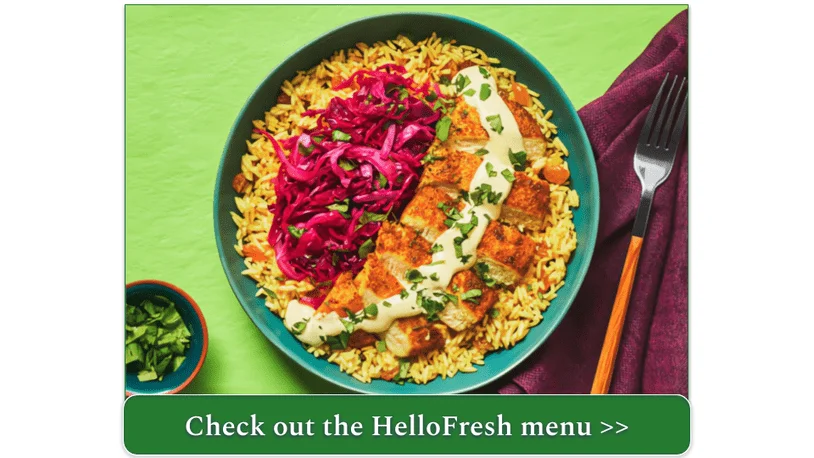 a screenshot of hellofresh's Curried Chicken