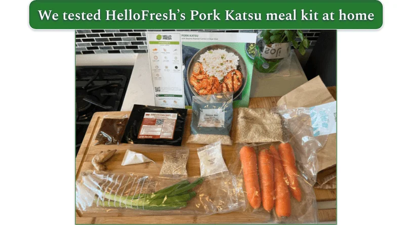 HelloFresh’s Pork Katsu ingredients
