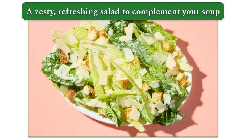 Dinnerly's Caesar Salad dish