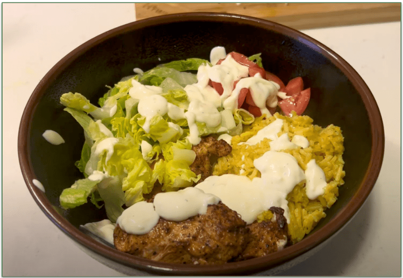 Halal Cart Chicken Bowl by Dinnerly