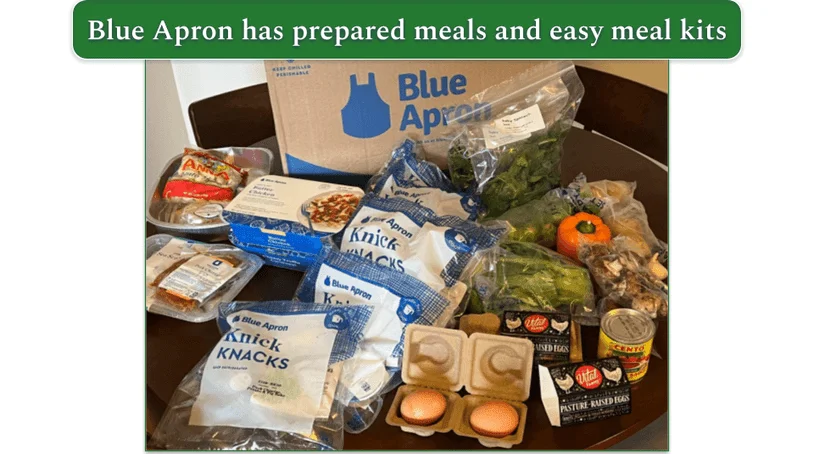 Unboxed Blue Apron order