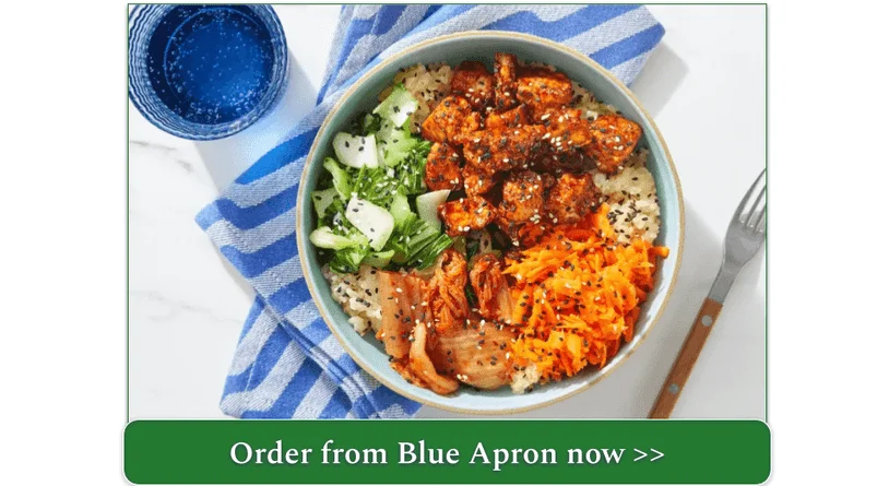 Blue Apron's Korean-Style Brown Rice and Tofu bowl