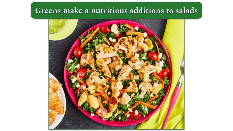 Green Chef cauliflower and kale salad