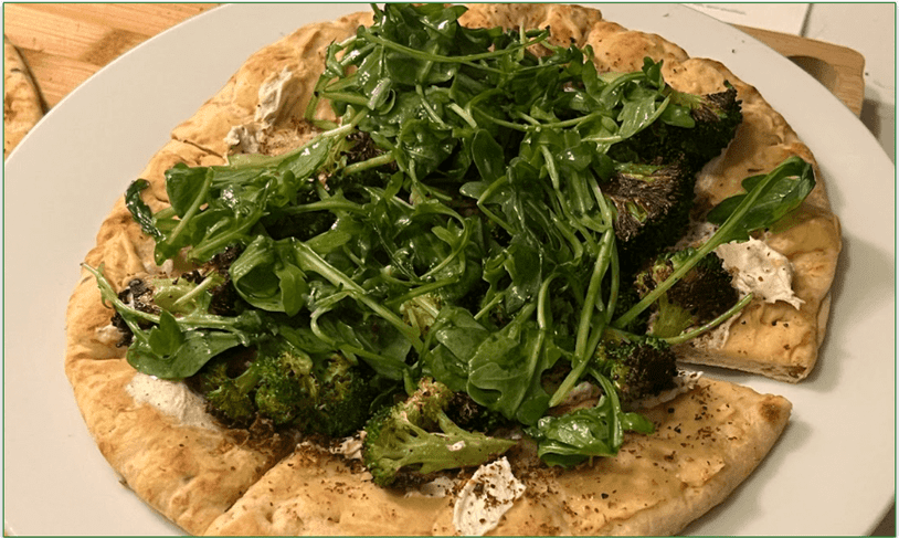 Purple Carrot's Roasted Broccoli Flatbreads