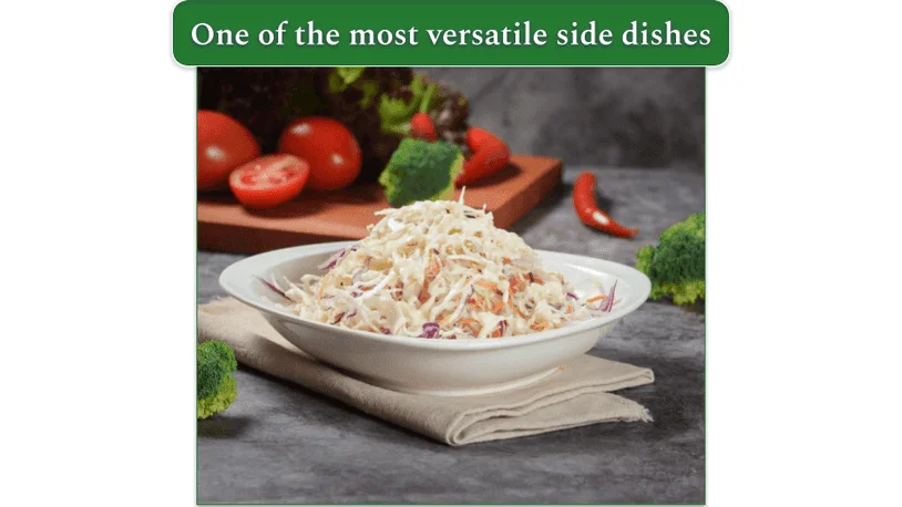 Classic Coleslaw on a plate