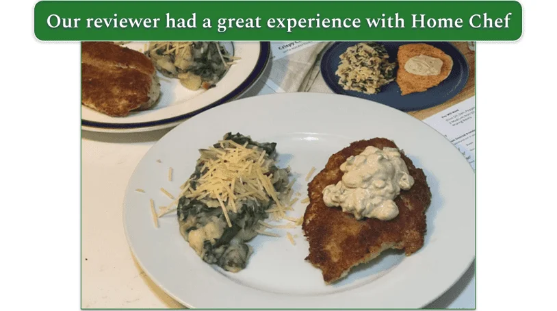 Reviewers own image of crispy chicken and black garlic crema