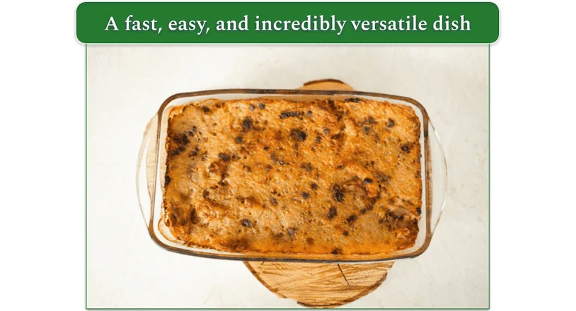 German Sauerkraut Casserole right out of the oven