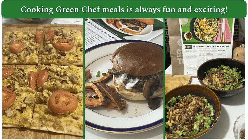 a photo of 3 meals from green chef