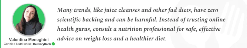 Quote from our certified nutritionist