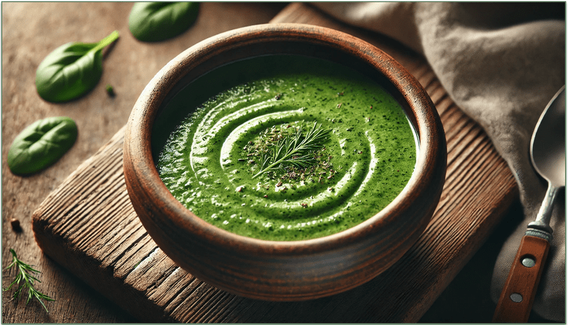 Creamy broccoli and cauliflower coup