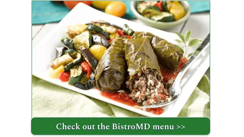BistroMD's Stuffed Grape Leaves with Tomato Sauce