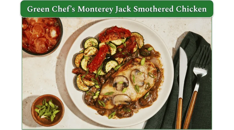 Image of Green Chef's Monterey Jack Smothered Chicken