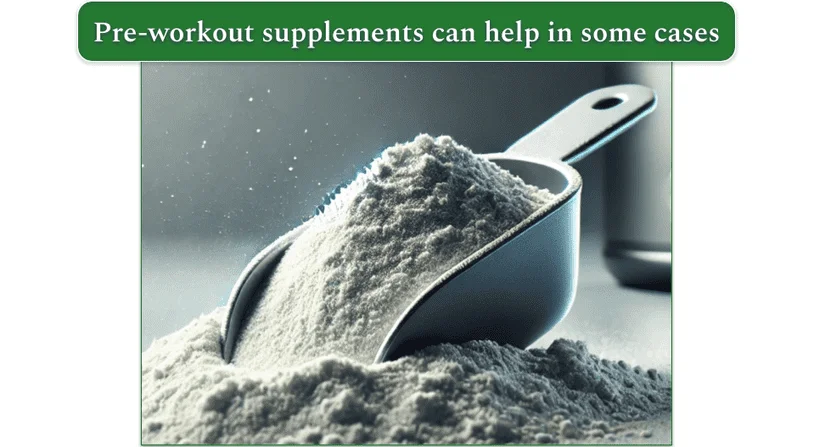 image showing a powder supplement with a scoop