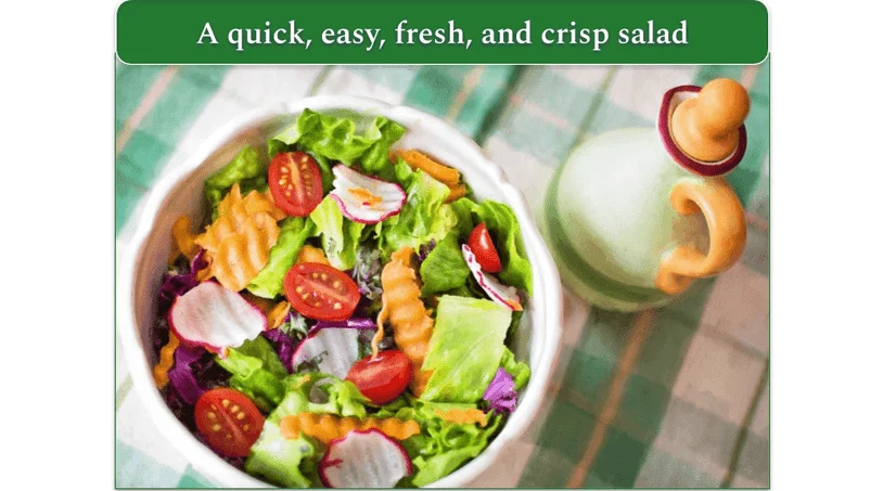 A serving of Quick and Easy Vegetable Salad in a bowl