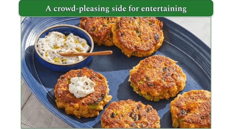 Blue Apron's Mini Crab Cakes with Caper Mayo