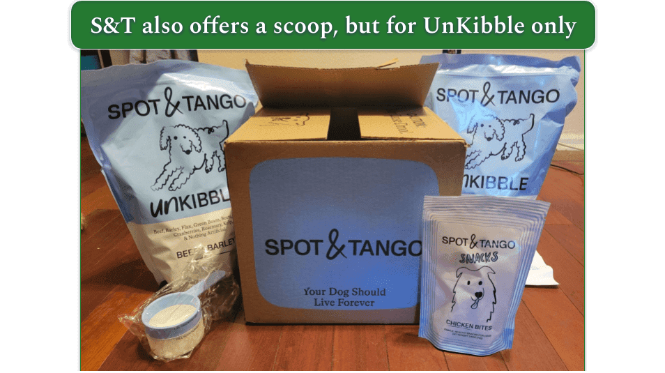 The content of a Spot & Tango box of UnKibble