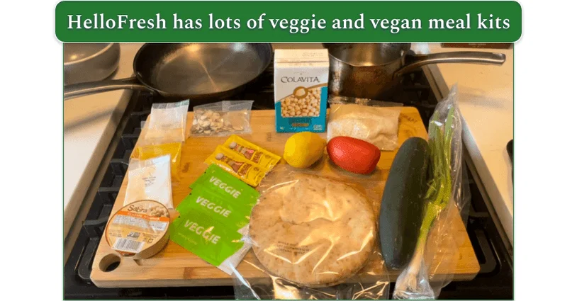 HelloFresh’s Streetcart Chickpea Bowls ingredients
