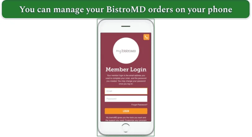 BistroMD doesn't have an app, but it's still easy to place orders and manage your account