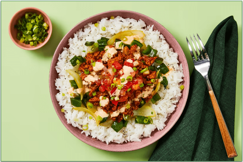 HelloFresh's Saucy Chicken Burrito Bowls