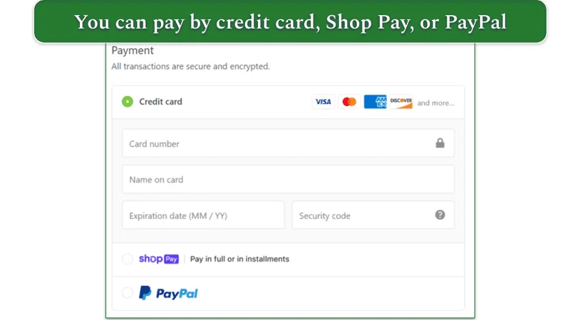 Get Joy accepted payment methods