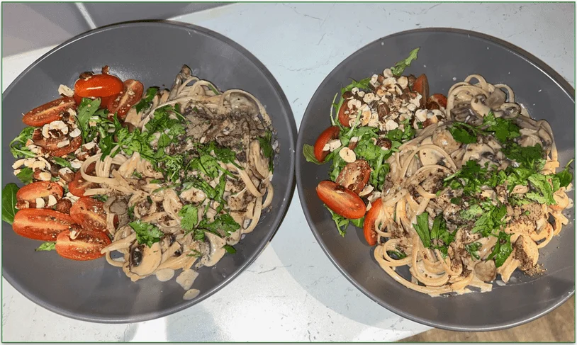Green Chef’s Creamy Mushroom Truffle Linguine