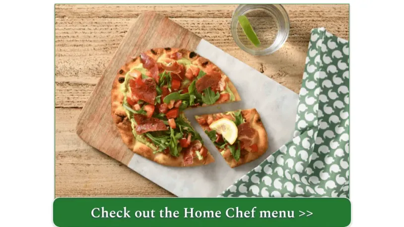 Home Chef's Prosciutto, Lemon, and Tomato Flatbread dish