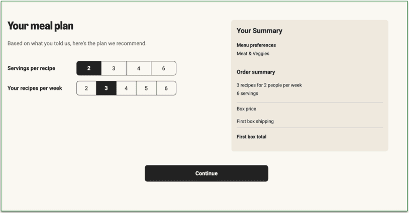 4. Check your recommended meal plan
